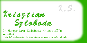krisztian szloboda business card